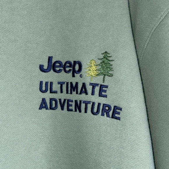 JEEP ULTIMATE ADVENTURE EMBROIDERED VINTAGE OVERSIZE HEAVYWEIGHT SWEATSHIRT MENS - Picture 3 of 6